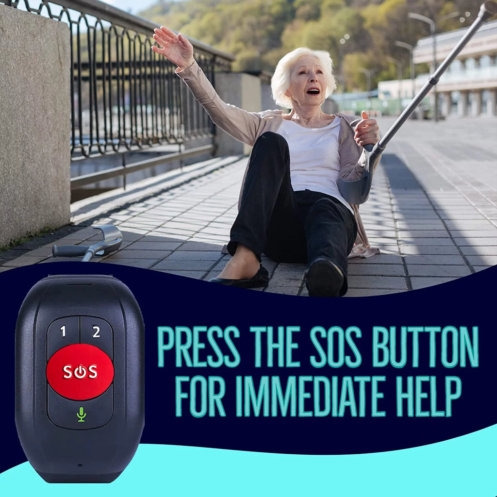 Seculife SOS Wristband GPS Tracker with Fall Alert and 2-Way Calling for Seniors V3735