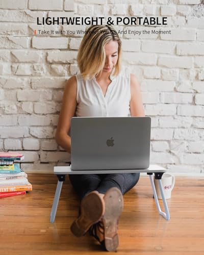 Foldable Lap Table for Bed, Portable Laptop Desk - Maple R970