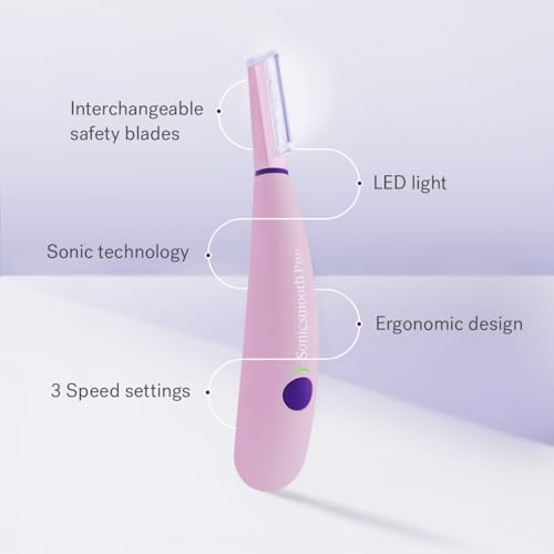 Michael Todd Beauty Sonicsmooth Pro+ Dermaplane Razor for Women with LED Light Q15895