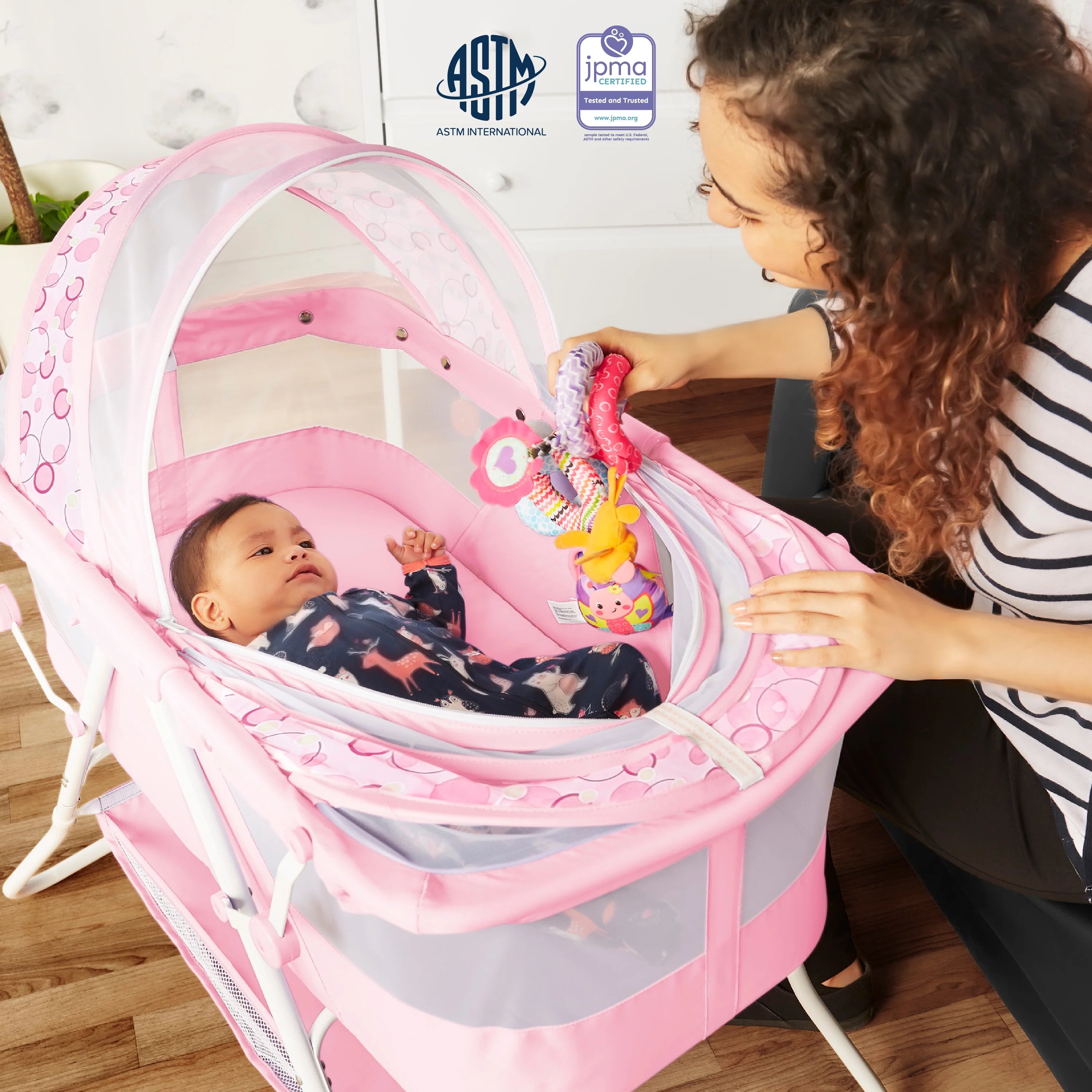 Dream On Me Karley Bassinet Pink T2365