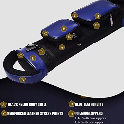 Champion Nylon/Leatherette Billiard Pool Cue Stick Hard Carrying Case Y844595