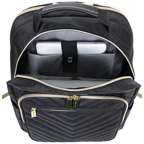 Kenneth Cole REACTION Chelsea Chevron Quilted Luggage, Black, 24-Inch V572