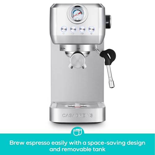 CASABREWS 3700 Gense Espresso Machine 20 Bar, Stainless Steel I572204