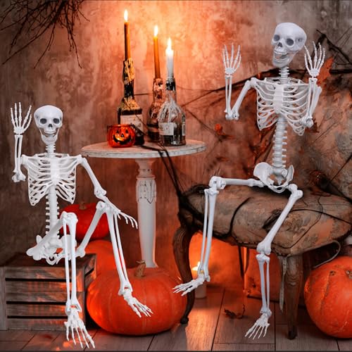 Halloween Life Size Posable Skeleton Full Body Plastic Decoration A932