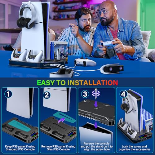 PS5 Cooling Station with Controller Charging for PlayStation 5 Slim & Pro N2468