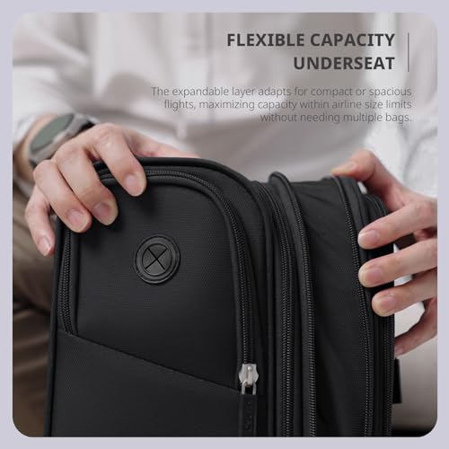 Verage Under Seat Luggage with Wheels, Softside Spinner Carry On, Navy 14-Inch A51804