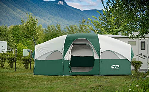 CAMPROS CP Tent 8 Person Weather Resistant Family Camping Tent with Carry Bag Z5924