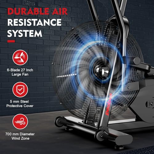 pooboo Exercise Bike, Stationary Bike for Home Gym with Bluetooth Fan N175