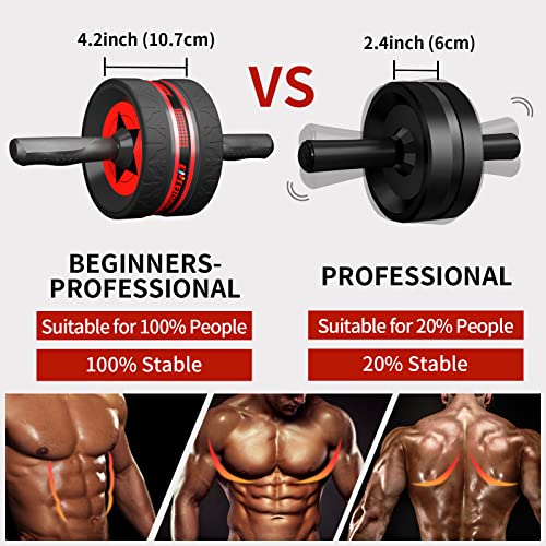 Ab Roller Wheel Kit with Push Up Bars, Resistance Bands, Knee Mat N9904