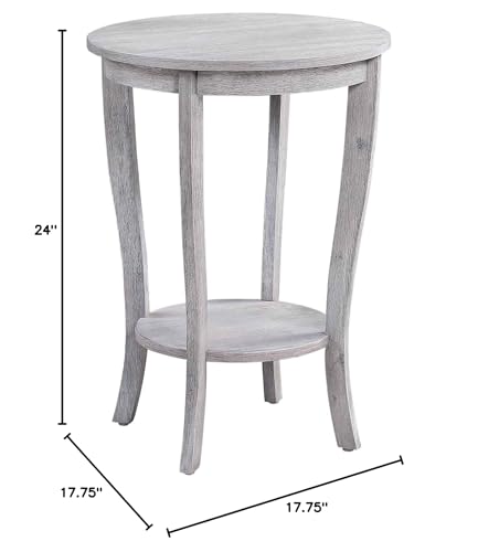 American Heritage Round End Table, Black U219