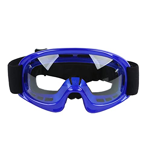 SLMOTO Dot Youth Kids Motocross Offroad Helmet with Goggles and Gloves Blue Skull D851858