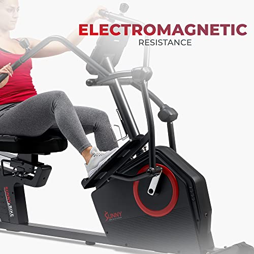 Sunny Health & Fitness Elite Recumbent Cross Trainer & Elliptical Machine with Arm Exercisers M861