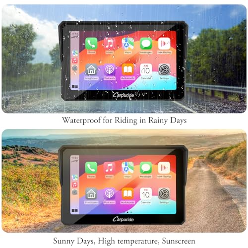 Carpuride W702 7 inch Waterproof Touchscreen GPS Navigator for Motorcycle F66615