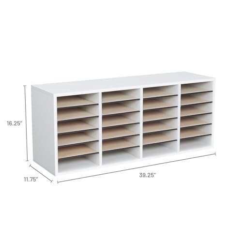 Safco Wooden Paper and Mail Organizer, Adjustable Shelves, Stackable B285