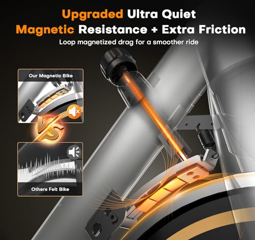 Adjustable Magnetic Exercise Bike for Home with App Compatible H403081