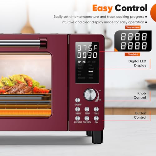 Nuwave Bravo Pro Smart 21QT Toaster Oven Air Fryer Combo, Convection Countertop, Mint Green B532672