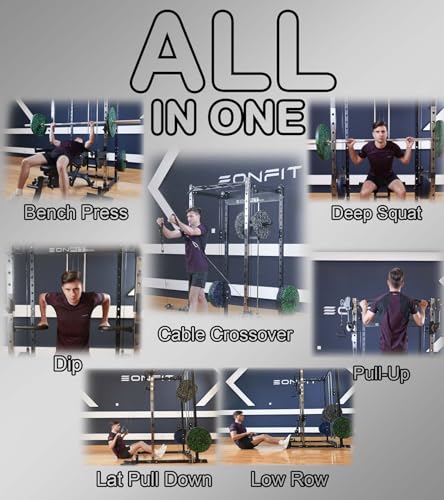 Eonfit E5 Smith Machine with Vertical Leg Press, Power Cage Squat Rack, Home Gym Equipment R390