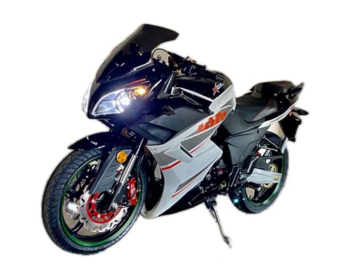 BELMONTE BIKES Venom X22R 250CC CBR Sport Bike Motorcycle, 5-Speed, Full-Size Ninja 17" Wheels, Fully Loaded with LED Headlights, Tail Lights, 2 Seater, 2 Keys, Passenger Foot Pegs