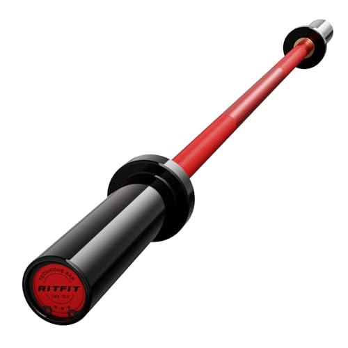 RITFIT Olympic Barbell 4ft/6ft 2 Inch Weight Bar for Strength Training, 500lbs Capacity F369