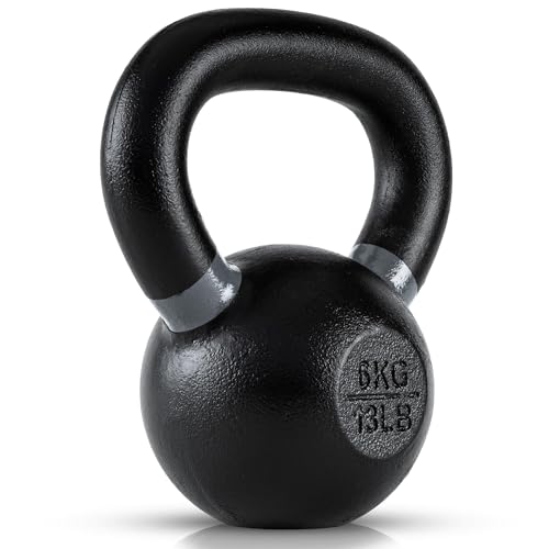 Cast Iron Kettlebell with Powder Coated Wide Handle P961