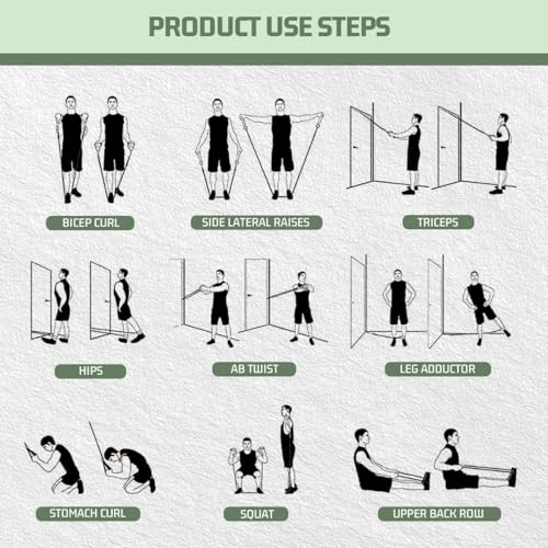 VEICK Resistance Bands with Handles for Home Workout O75059