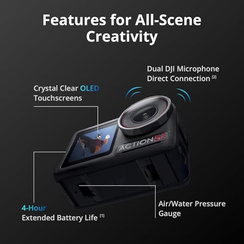 DJI Osmo Action 5 Pro Adventure Combo with 64GB microSDXC Card, Waterproof 4K/120fps Action Camera E927940