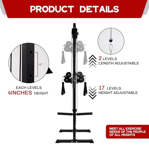 Wall Mount Cable Station with Adjustable Dual Pulley System Z80553