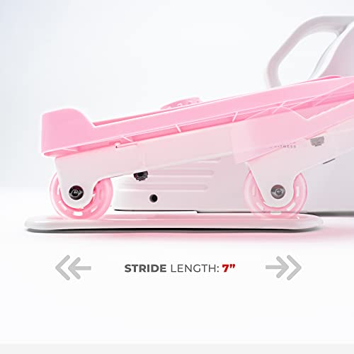 Sunny Health & Fitness Under Desk Elliptical Exerciser, Magnetic, Pink V916