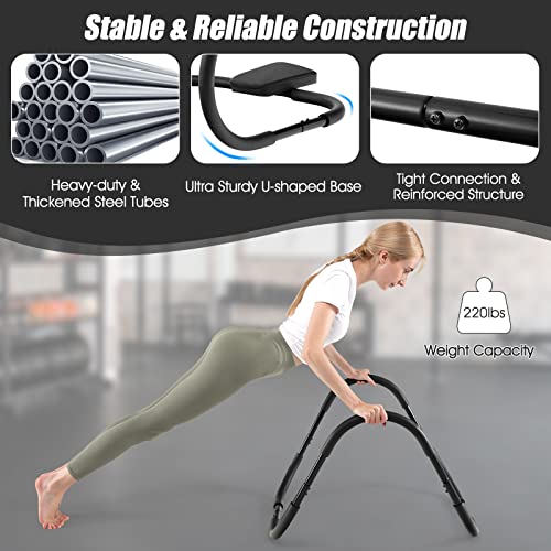 GYMAX Ab Cruncher Abdominal Trainer with Padded Headrest for Core Muscle Home Gym B873