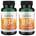 Swanson Vitamin B12 with Folate - Strawberry Flavor 1,000 mcg 250 Loz 2 Pack