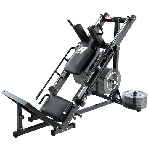 RitFit Leg Press Hack Squat Machine, Adjustable for Home Gym E5729