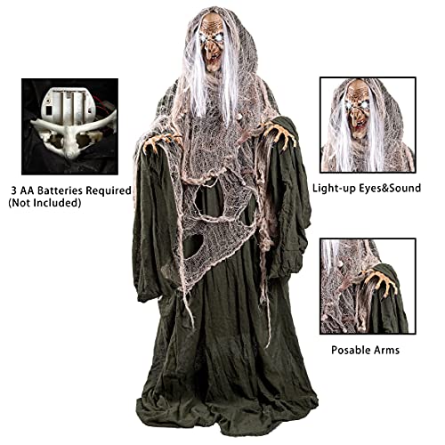 JOYIN 65" Halloween Animatronics Ghost Decor with Sound for Outdoor T10357