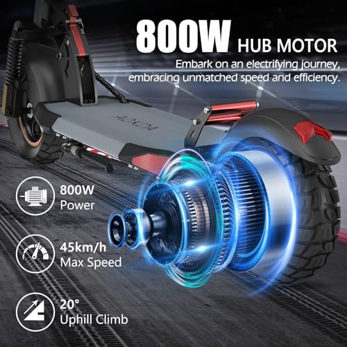 Electric Scooter for Adults, 800W Motor, 28 MPH, 22 Mile Range, 10" Tires N37341