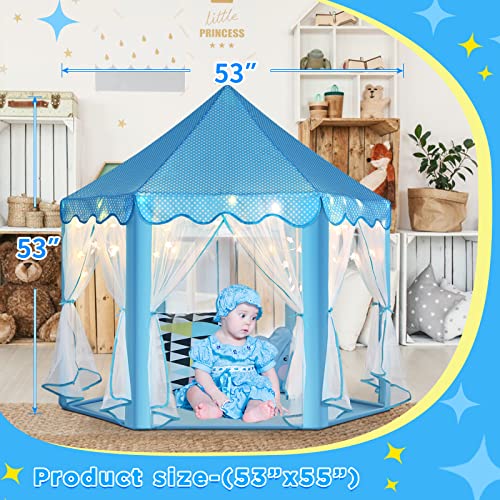 Monobeach Princess Tent Girls Large Playhouse with Star Lights L847553