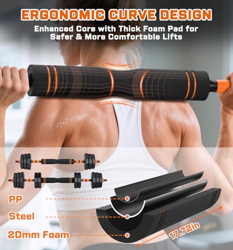 5-in-1 Adjustable Dumbbell Set 88lbs with Connector for Home Gym Q537010