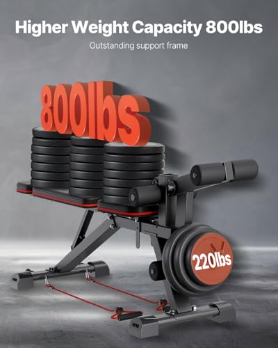 VEVOR 800lbs Adjustable Weight Bench Press for Home Gym Strength Training E67387
