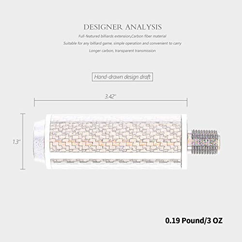 KONLLEN Carbon Fiber Pool Cue Extension D815