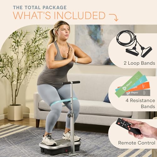 Lifepro TrimLite Vibration Plate Exercise Machine with Handlebars Q15746