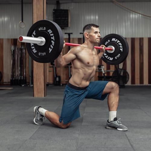 RITFIT Olympic Barbell 4ft/6ft 2 Inch Weight Bar for Strength Training, 500lbs Capacity F369