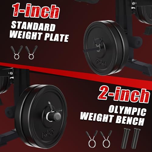 1500LBS 8-in-1 Olympic Weight Bench with Leg Extension & Preacher Curl A945