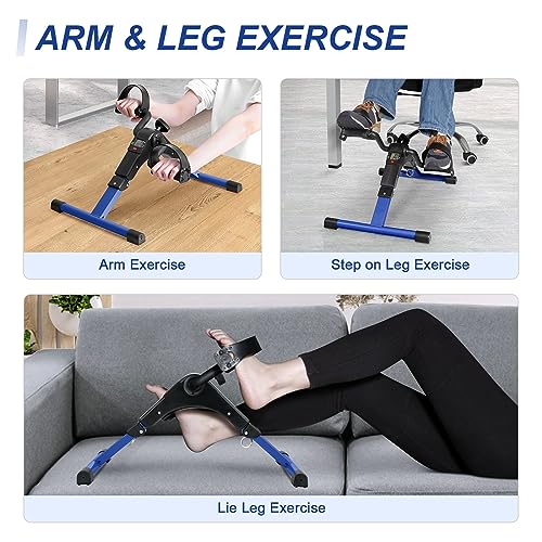 Uten Folding Pedal Exerciser, Under Desk Bike with LCD Monitor C98402