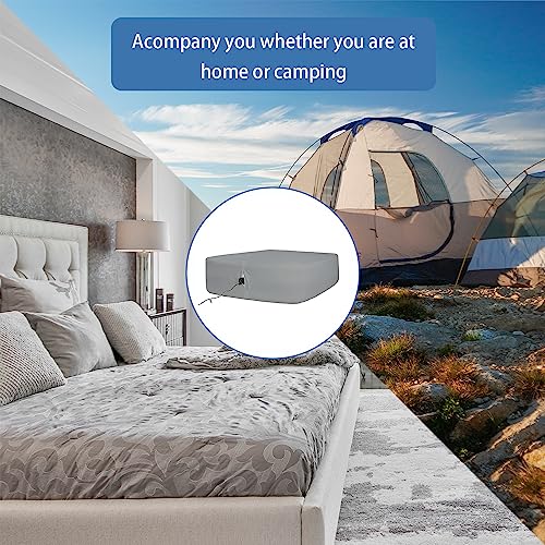 Bedecor Air Bed Sheets for Mattress Cover Removable Elastic Band Soft Breathable Twin XL Light Gray U508