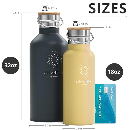 Active Flask 18/32 oz Stainless Steel Insulated Water Bottle with Straw P203