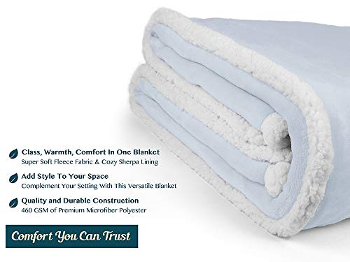 PAVILIA US Flag Throw Blanket for Sofa Couch Bed, Soft Microfiber Sherpa Fleece Reversible, 50 x 60 Inches W6859