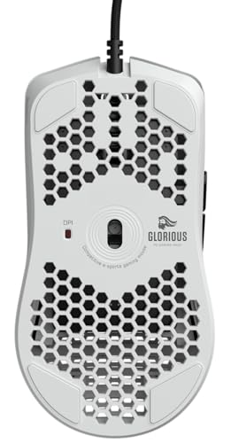 Glorious Model D Wired Gaming Mouse - 68g Honeycomb RGB Ergonomic, Matte White M160012