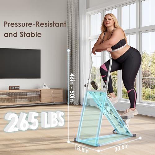 Folding Stair Stepper with Adjustable Handlebar for Home Cardio Workout G6884
