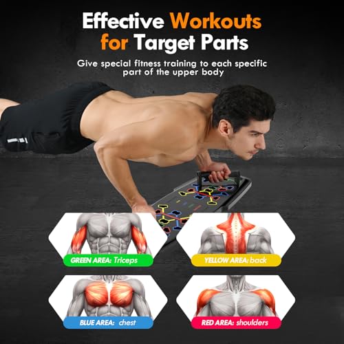 Push Up Board with Resistance Bands and Ab Roller Wheel for Home Gym Y5855