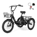 Vivi T01 20" x2.6 Fat Tire Electric Tricycle for Adults, 750W Peak, Folding 3-Wheel Bike D7496