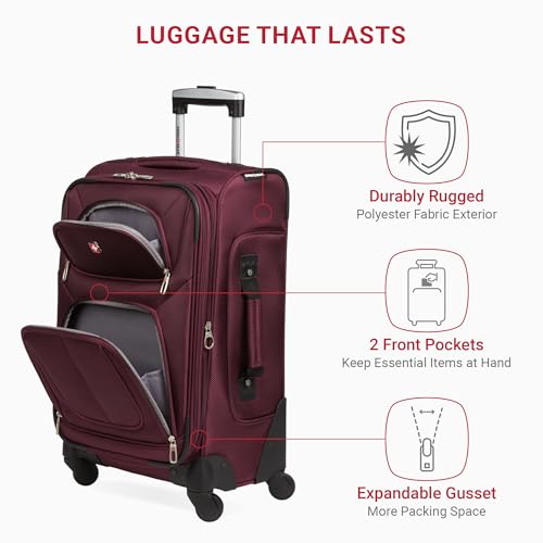 SwissGear Sion Softside Expandable Luggage, Black, 29-Inch C81483