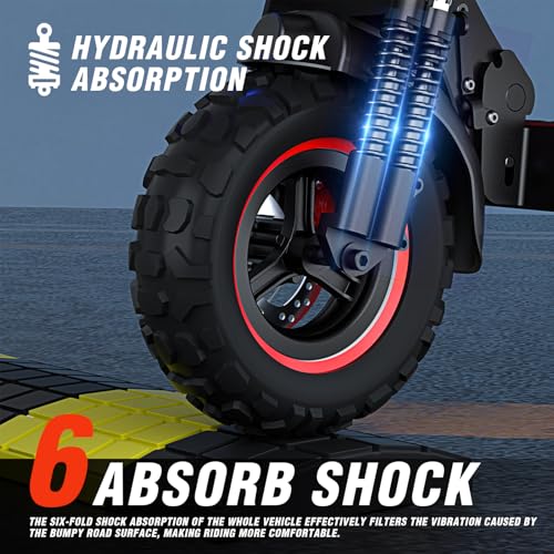 1200W Electric Scooter with Seat, 11" Off-Road Tires, 34MPH, 48V 18Ah, Foldable for Adults K21224